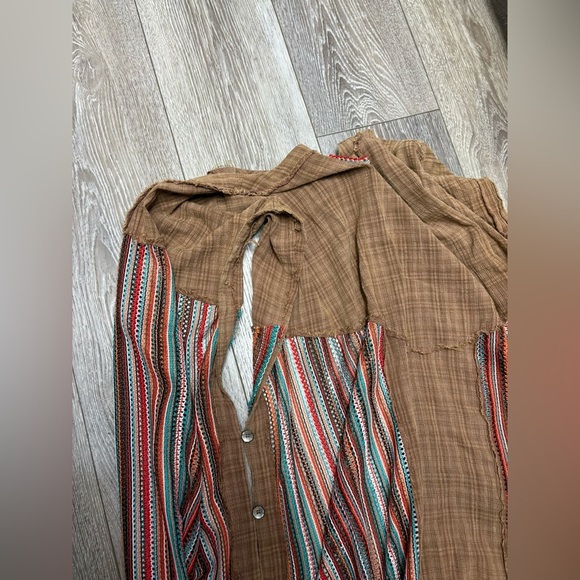 Pol brown Striped Multicolor Long Kimono - Picture 9 of 12